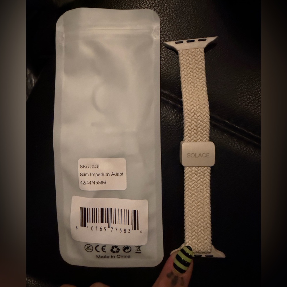 Cream Braided Watch Band